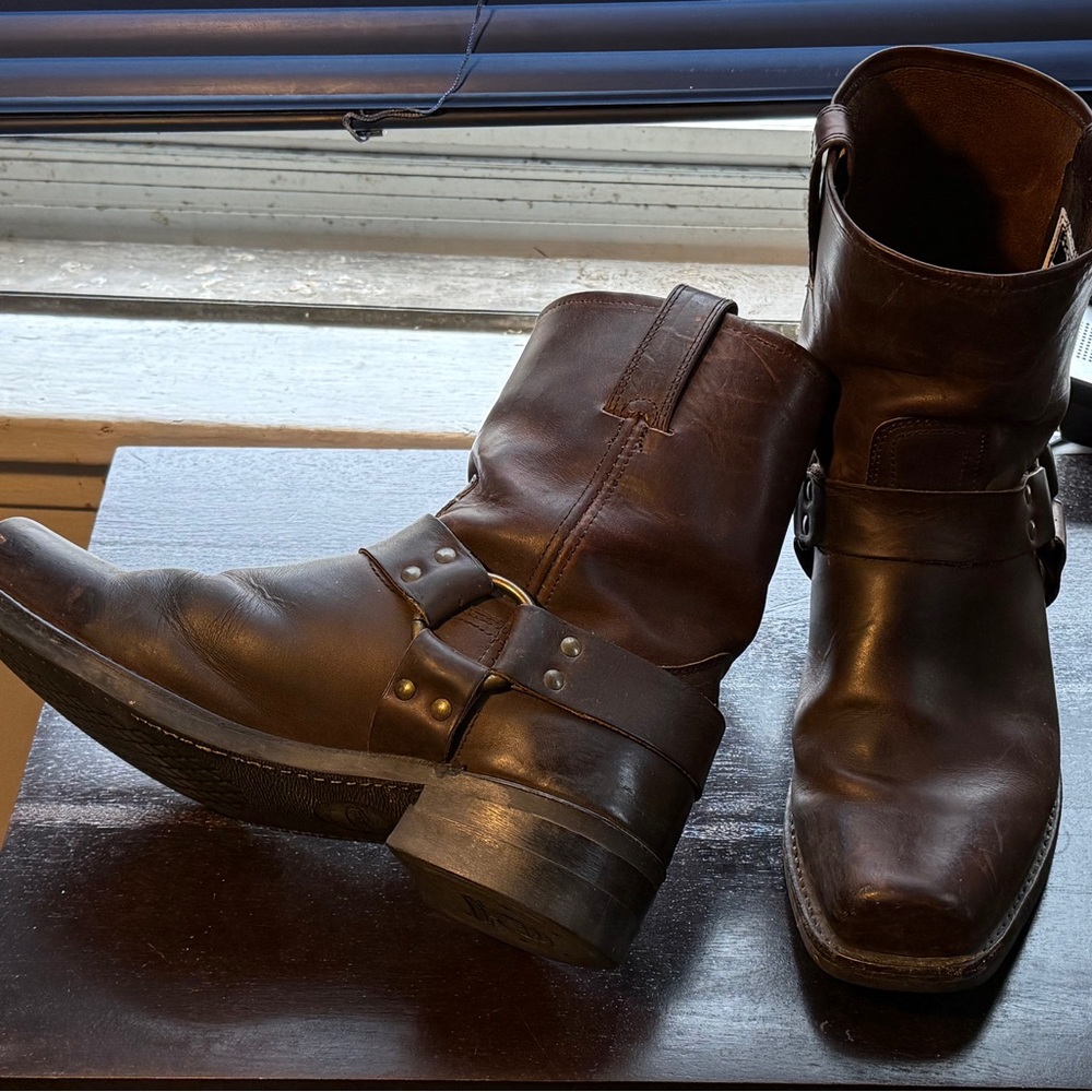 Frye Dark Brown Leather Boots - Picture 9 of 10